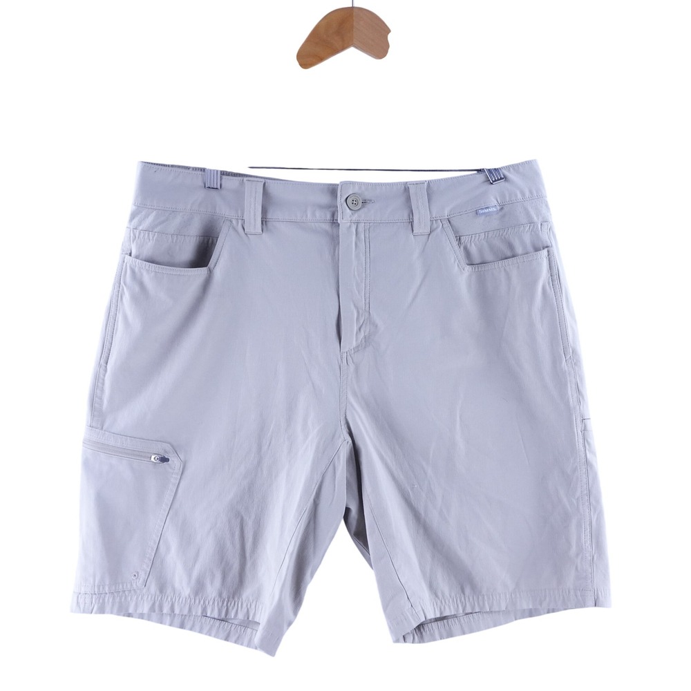 Simms Mens Size 38 Gray Outdoor Fishing Hiking Cargo Shorts  Stretch Quick Dry